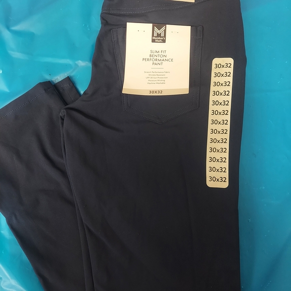 Men's Slim Fit Benton Performance Pants - Navy - Picture 1 of 2